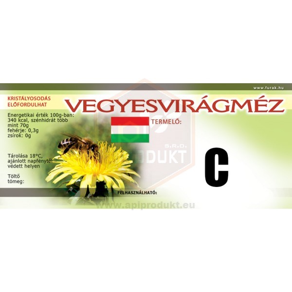 Samolepiace etikety klasické maďarské, 100 ks - vzor C