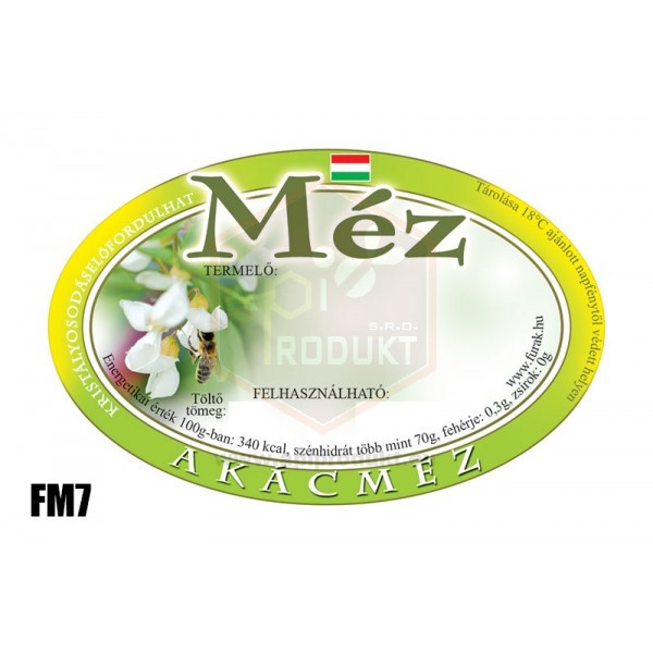 Samolepiace etikety oválne maďarské, 100 ks - vzor FM07