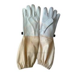 Rukavice ko�en� dlh� s pl�tnom a gumou - ve�kos� S