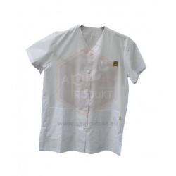 Košeľa dámska s krátkym rukávom, biela - veľkosť 3XL