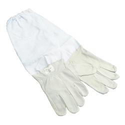 Rukavice ko�en� dlh� s pl�tnom a gumou, BEE - ve�kos� 2XL