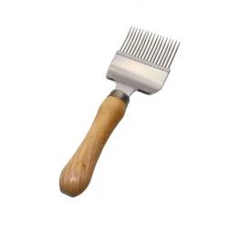 Odvie�kovacia vidli�ka BEE s rovn�mi ihlami, dreven� rukov�