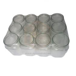 Poh�r na med 4-hran 720ml, sklo - balenie 12 ks