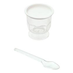 Poh�rik s vrchn�kom a ly�i�kou 30ml plastov�, 10 ks