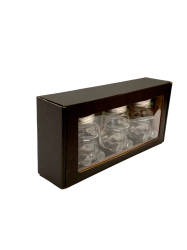 Dekoran papierov balenie na 3 sklenen pohre MACKO10 - ierne - 2