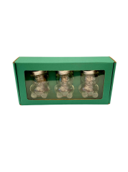 Dekoran papierov balenie na 3 sklenen pohre MACKO10 - zelen