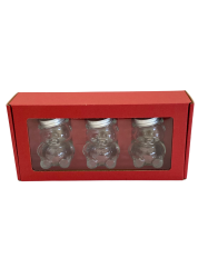 Dekoran papierov balenie na 3 sklenen pohre MACKO10 - erven