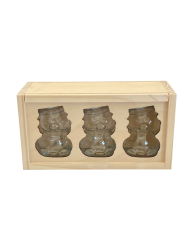 Dekoran balenie z dreva na 3 sklenen pohre MACKO10