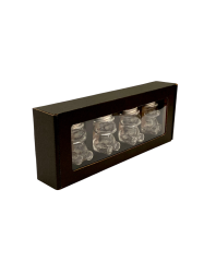 Dekoran papierov balenie na 4 sklenen pohre MACKO5 - ierne - 2