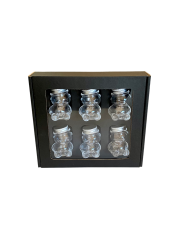 Dekoran papierov balenie na 6 sklenench pohrov MACKO5 - ierne