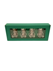 Dekoran papierov balenie na 4 sklenen pohre MACKO5 - zelen