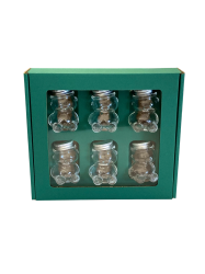 Dekoran papierov balenie na 6 sklenench pohrov MACKO5 - zelen