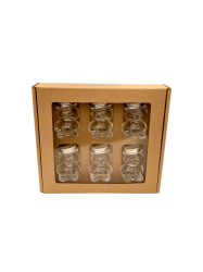 Dekoran papierov balenie na 6 sklenench pohrov MACKO5 - natural