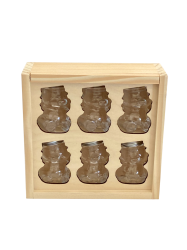 Dekoran balenie z dreva na 6 sklenench pohrov MACKO5