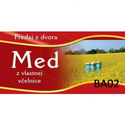 Bannery na predaj medu, vekos XXL - vzor BA02