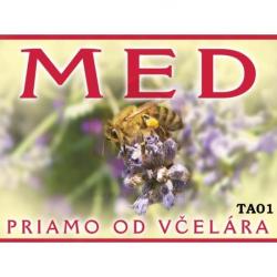 Tabu�a na predaj medu, ve�kos� M - vzor TA01