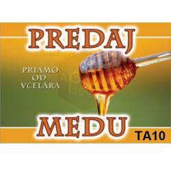 Tabu�a na predaj medu, ve�kos� M - vzor TA10
